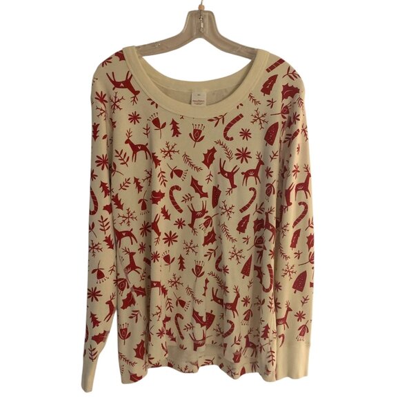 HANNA ANDERSSON Red + White Long John Unisex Christmas Pajama Set Size XXL - Picture 5 of 16